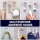Handcrafted White Ceramic Adhesive Hook
